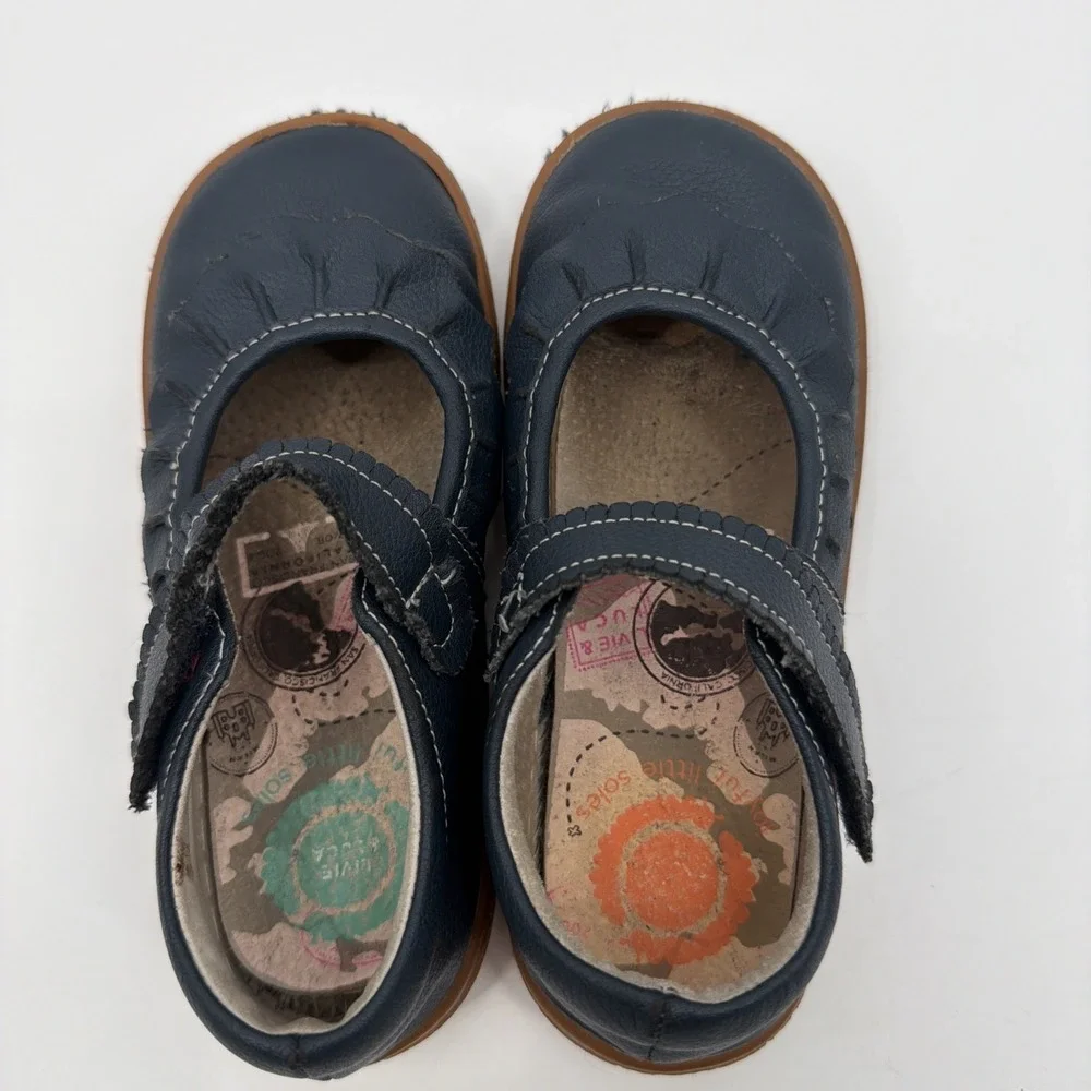 Livie & Luca RUCHE CLASSIC Mary Jane Navy Shoes Size 12